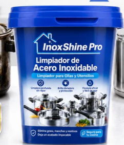 InoxShine PRO 500 GR OFERTA 2x1 -Limpiador para Ollas y utensilios de Acero Inoxidable