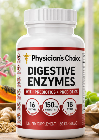 Enzimas Digestivas (60 Capsulas) - Tu Alivio Completo contra la Hinchazón y la Pesadez